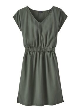 Patagonia Women’s June Lake Dress, Olive Green, L